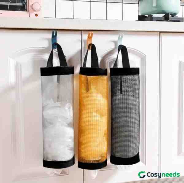 3 PCs (Transparent + Golden + Black) । Durable Home Grocery Bag Holder । CN-19